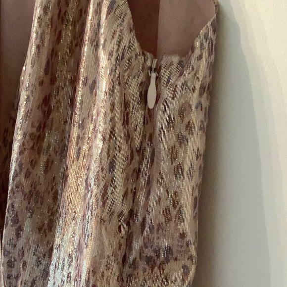 Ramy Brooks Gabriela Silk Metallic Dress Small - Picture 8 of 13